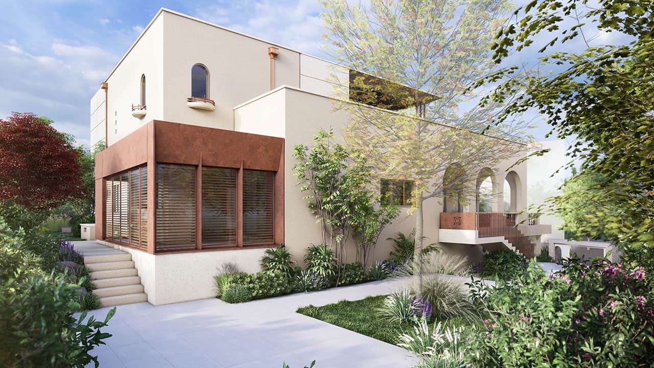 תכנון נוף, אדריכלות נוף לפרויקט בית לשימור בחיפה